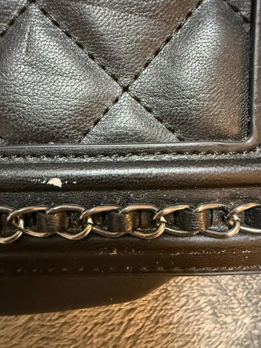 Badgley Mischka Black Quilted Chain-Trim Crossbody Bag - Picture 4 of 7